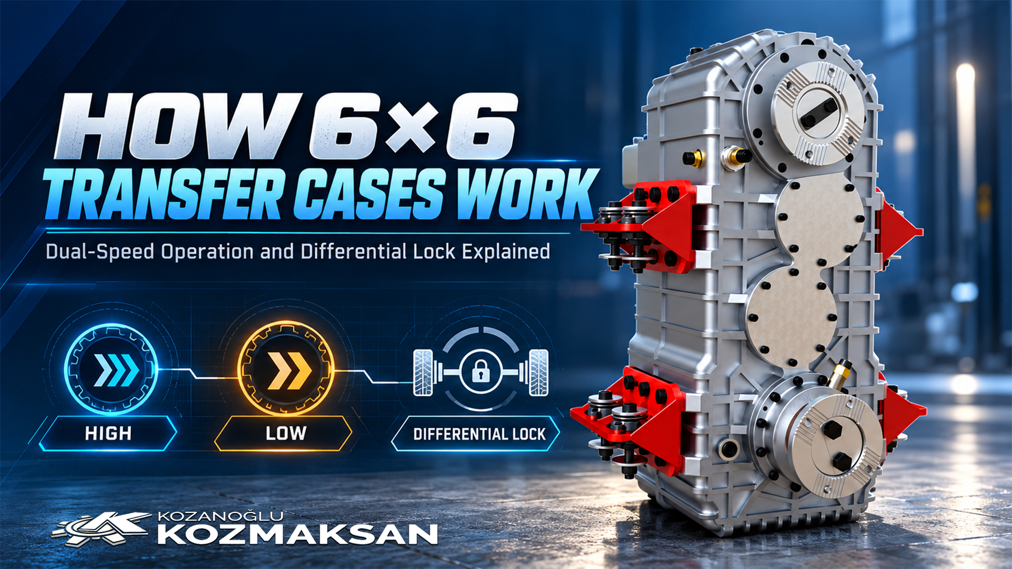 How 6x6 Transfer Cases Work: Dual-Speed Operation and Differential Lock Explained